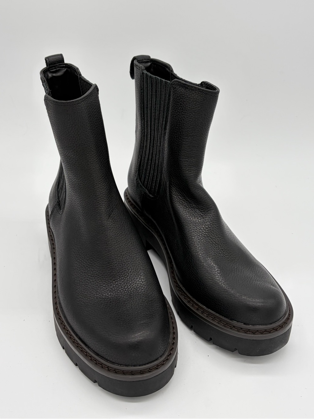 Nordstrom Black Pebbled Leather Chukka Boots